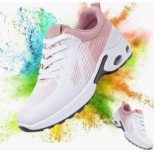 Women's Pink and White Athletic Shoes